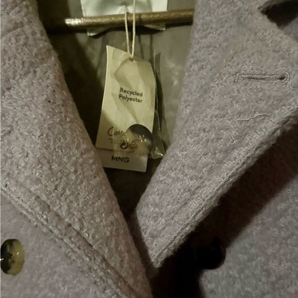 MANGO Lilac Bouclé Coat - Picture 4 of 5